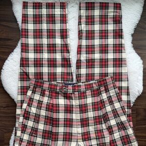 Vintage GAP Red Green White Holiday Plaid Pants